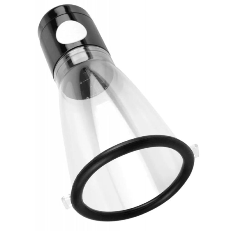 Вакуумная помпа для груди Pipedream Fetish Fantasy автоматическая, прозрачно-черная вид 5