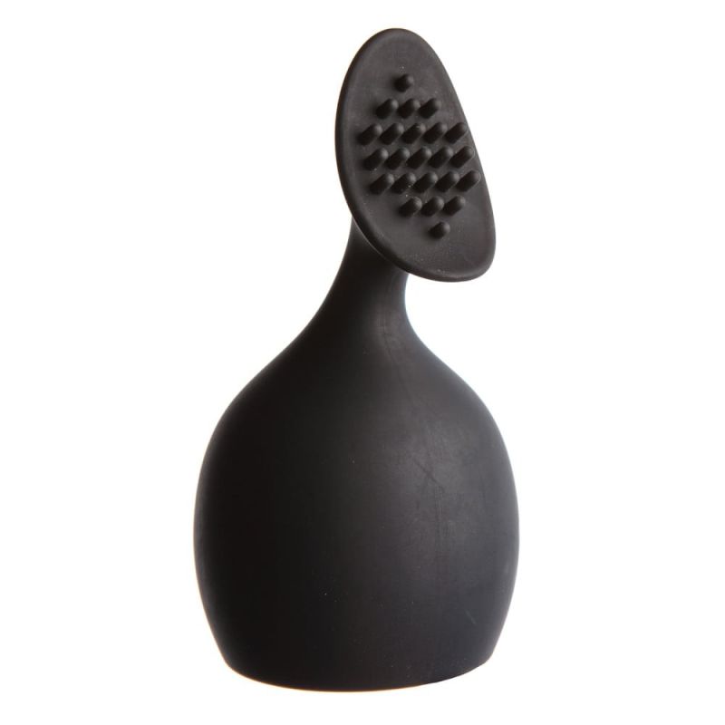 Насадка на микрофон с пупырышками Love Shop для стимуляции клитора, черная вид 2