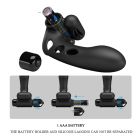 Вибратор на палец Pretty Love Orlando с клиторальной стимуляцией, черный вид 9