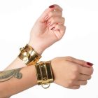 Наручники для БДСМ (без зчіпки) DS Fetish лаковане золото вид 2