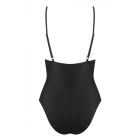 Купальник сдельный Obsessive Beverelle с глубоким декольте и шнуровкой, черный, S вид 6