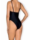 Купальник сдельный Obsessive Beverelle с глубоким декольте и шнуровкой, черный, M вид 3