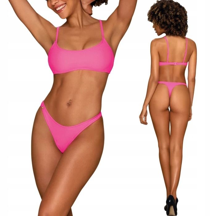 Купальник бікіні Obsessive Mexico Beach неоново-рожевий, S вид 4