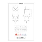 Корсет кружевной со стрингами Obsessive Rosalyne бордовый, S-M вид 4