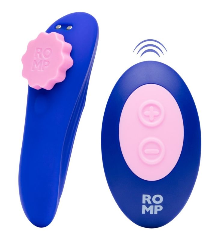 Вибратор в трусики ROMP Party с беспроводным пультом управления, синий вид 2