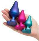 Набор из 3 анальных пробок ROMP Luster разноцветные вид 6