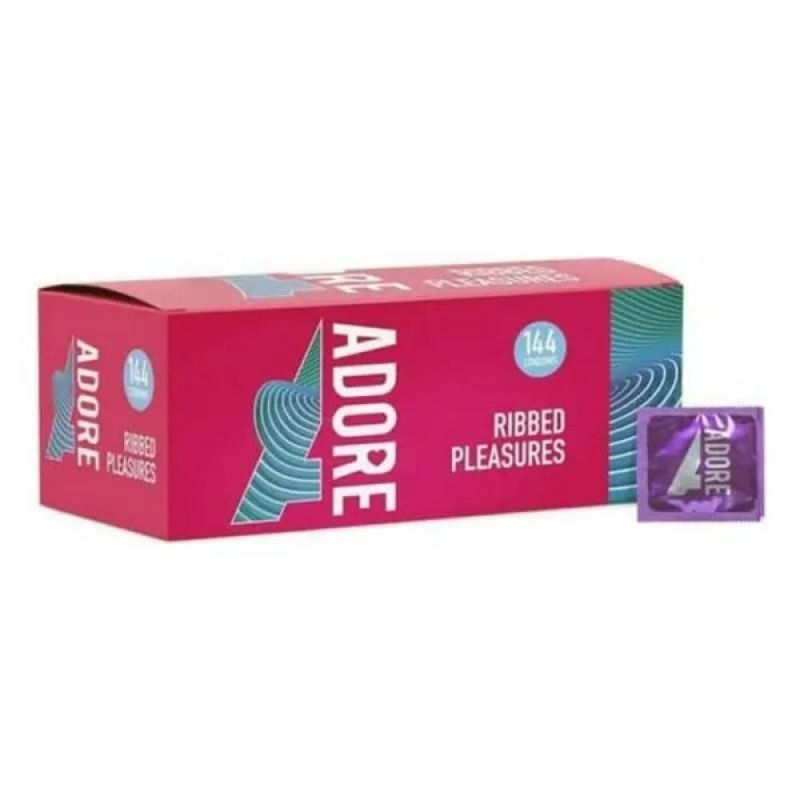 Презерватив суперміцний Pasante Adore Ribbed Pleasure 52 мм (ціна за 1 шт.) вид 3