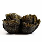 Свічка низькотемпературна у вигляді троянди з глітером GlowKink чорна, L вид 19