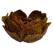 Свічка низькотемпературна у вигляді троянди з глітером GlowKink бордова, L