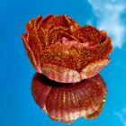 Свічка низькотемпературна у вигляді троянди з глітером GlowKink бордова, L вид 19