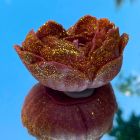 Свеча в виде розы с глитером GlowKink бордовая, L вид 30