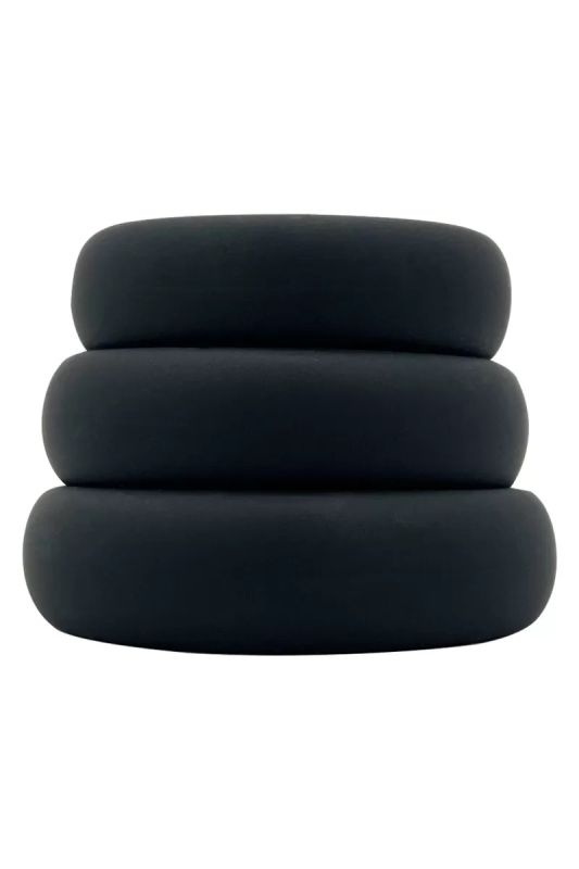 Набор эрекционных колец Alive Sensual Pleasure Rings черные вид 4