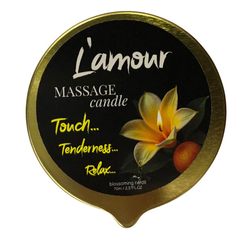 Масажна свічка L'amour Blossoming Neroli золота, 70 мл вид 2