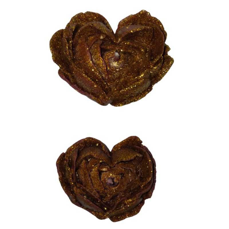 Свеча низкотемпературная в виде розы с глиттером GlowKink бордовая, М вид 7