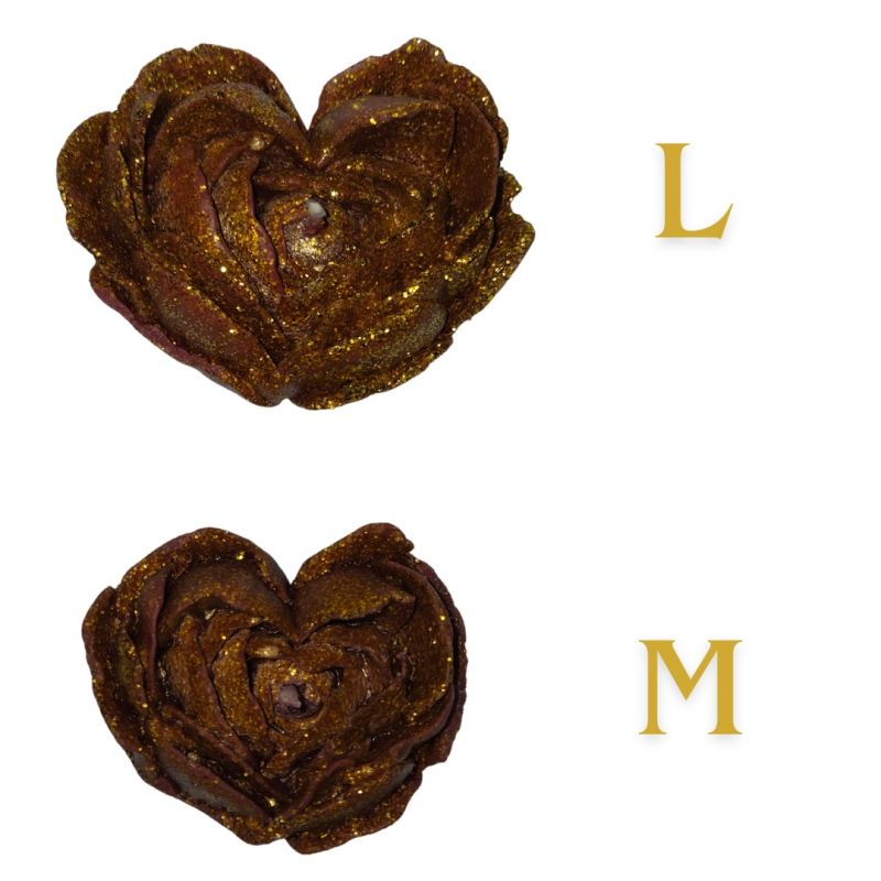 Свеча низкотемпературная в виде розы с глиттером GlowKink бордовая, М вид 9