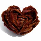 Свічка низькотемпературна у вигляді троянди з глітером GlowKink бордова, М вид 65