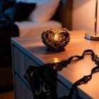 Свеча низкотемпературная в виде розы с глиттером GlowKink черная, М вид 9