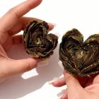 Свічка низькотемпературна у вигляді троянди з глітером GlowKink чорна, М вид 12