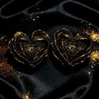 Свеча низкотемпературная в виде розы с глиттером GlowKink черная, М вид 27