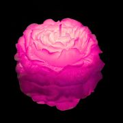 Свеча пион люминесцентный GlowKink низкотемпературная, розовая, L