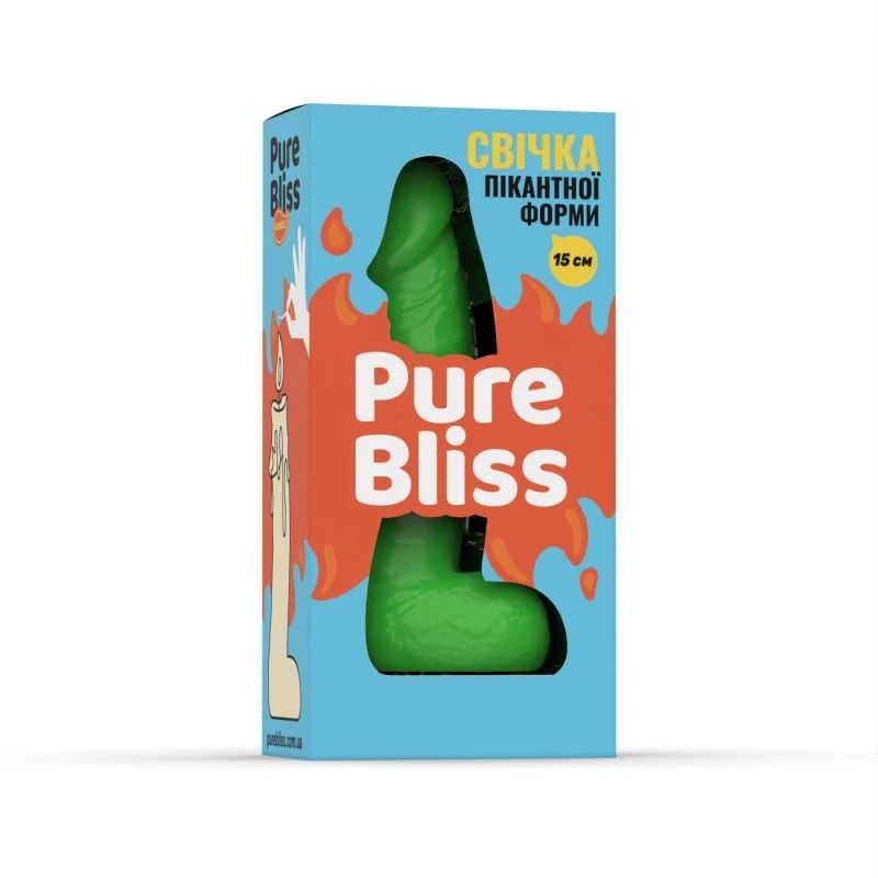 Свеча пикантной формы Pure Bliss MINI Green зеленая, 15 см вид 8
