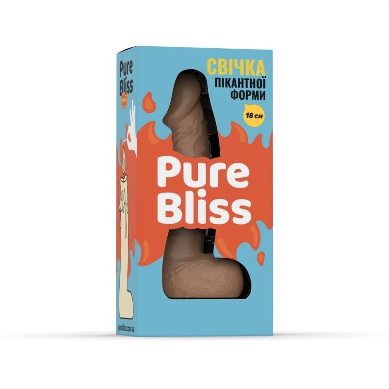 Свеча пикантной формы Pure Bliss BIG Brown, коричневая, 18 см вид 7