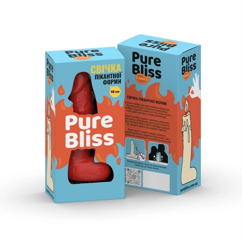 Свеча пикантной формы Pure Bliss BIG Red красная, 18 см вид 6