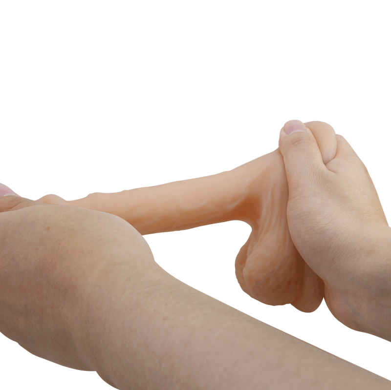 Фаллоимитатор протез PRETTY LOVE реалистичный, эластичный, светлый беж, 13 см вид 5