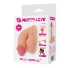 Фалоімітатор протез PRETTY LOVE реалістичний, еластичний, світлий беж, 13 см вид 12