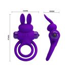 Ерекційне кільце PRETTY LOVE Penis Ring подвійним кільцем, фіолет вид 8