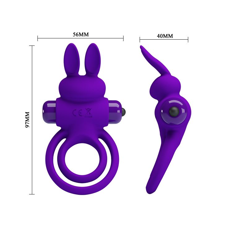 Ерекційне кільце PRETTY LOVE Penis Ring подвійним кільцем, фіолет вид 8