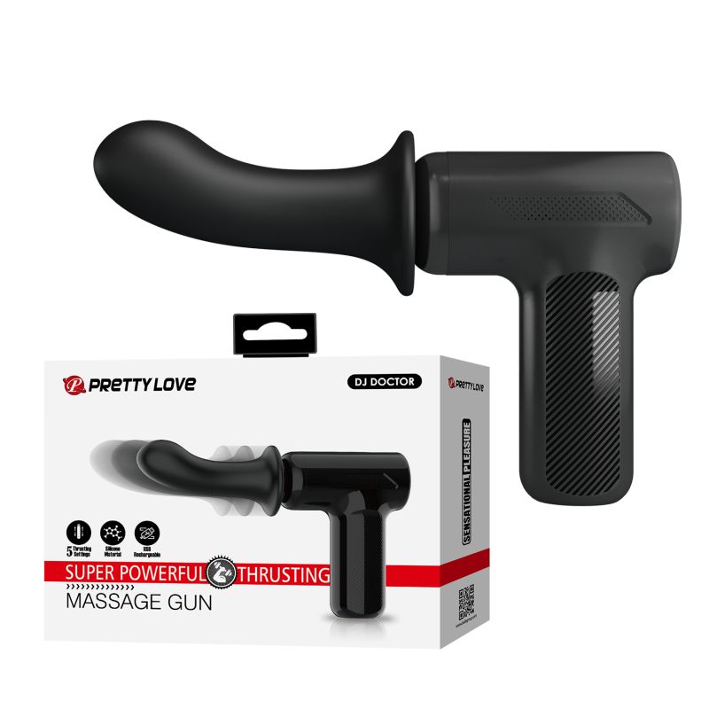 Вибромассажер пистолет Dj Doctor Massage Gun черный, 12.1 х 3.8 см вид 2