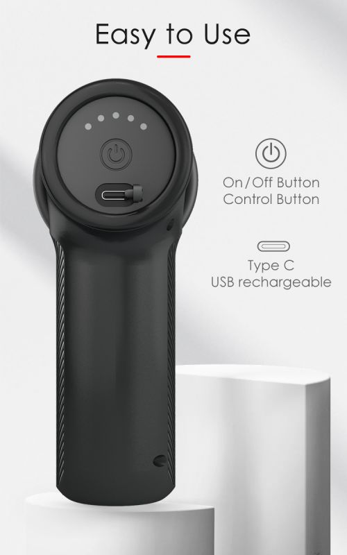 Вібромасажер пістолет Dj Doctor Massage Gun чорний, 12.1 х 3.8 вид 23