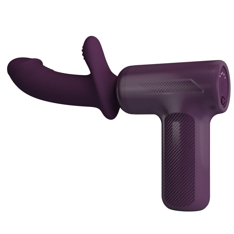 Вибромассажер пистолет PRETTY LOVE Dj Doctor Massage Gun фиолетовый, 13.6 х 3.9 см вид 4
