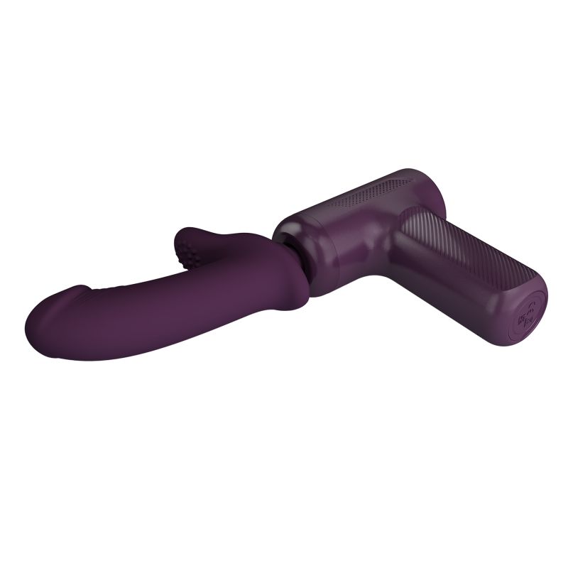 Вибромассажер пистолет PRETTY LOVE Dj Doctor Massage Gun фиолетовый, 13.6 х 3.9 см вид 7