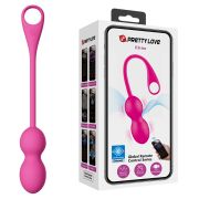 Віброкульки PRETTY LOVE для вправ Кегеля, з керуванням з застосунку, рожеві, 22 х 3.2 см