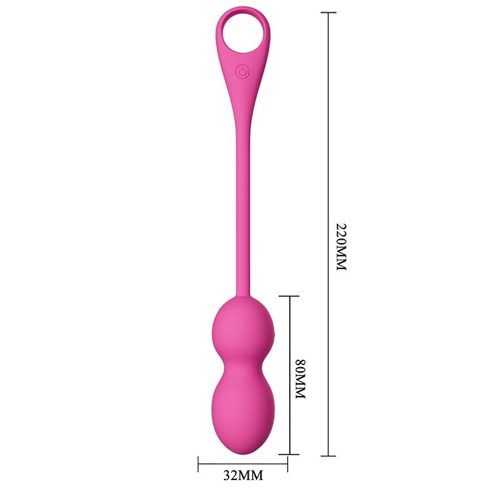 Віброкульки PRETTY LOVE для вправ Кегеля, з керуванням з застосунку, рожеві, 22 х 3.2 см вид 8