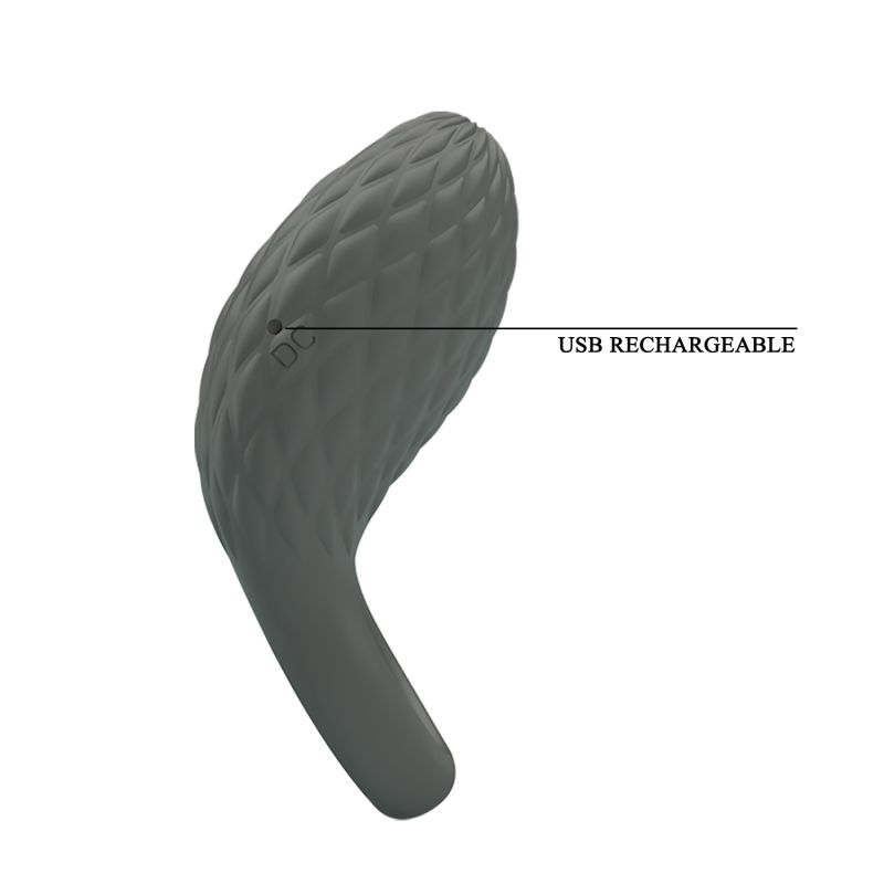 Эрекционное виброкольцо PRETTY LOVE серое, 8.6 х 4.6 см вид 10