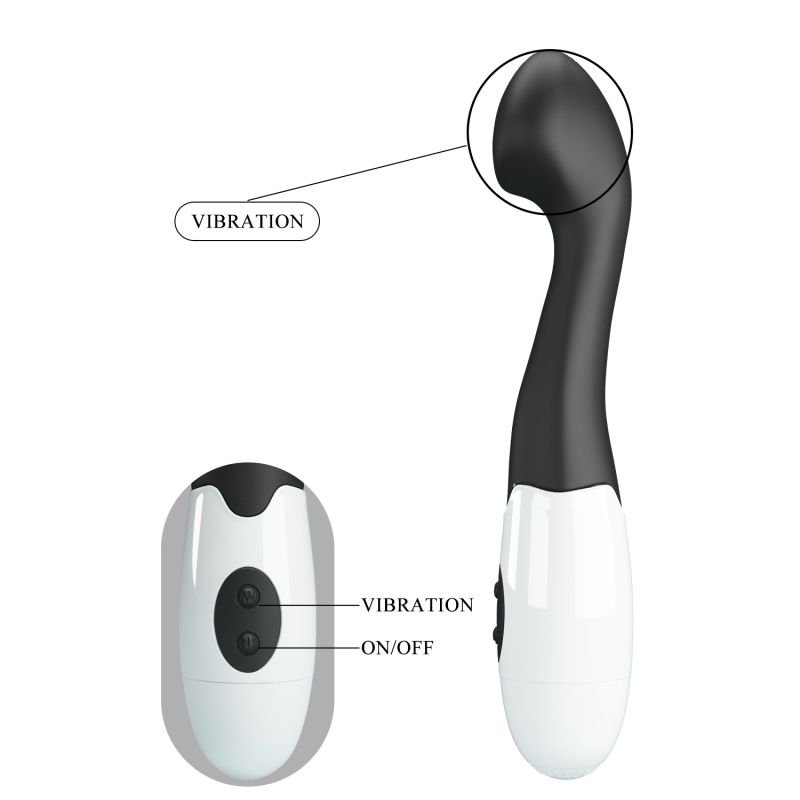 Вибратор для точки G PRETTY LOVE Charles черный, 17.2 х 3.1 см вид 9