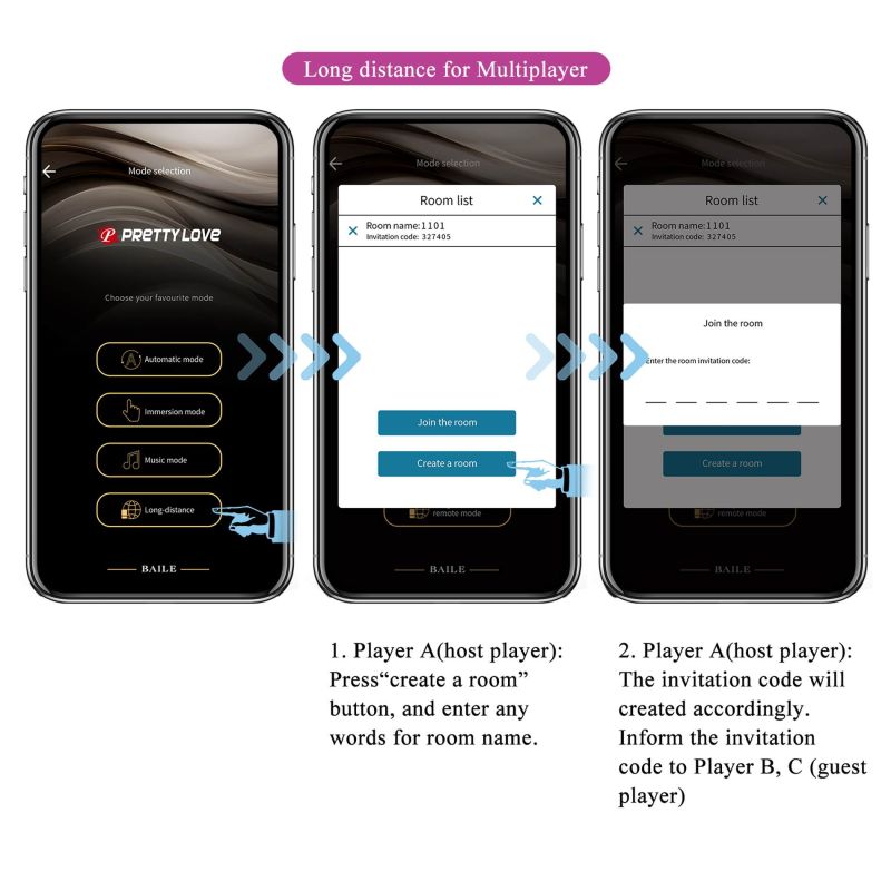 Вібратор-кролик PRETTY LOVE Liam з керуванням з програми, фіолетовий, 21 х 3.9 см вид 17