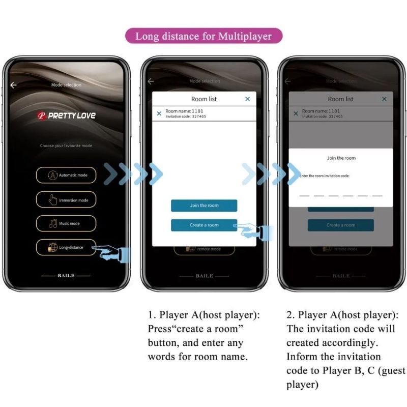 Виброяйцо с управлением с приложения PRETTY LOVE Leviathan, фиолетовый, 3.2 х 21.4 см вид 15
