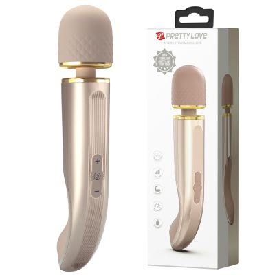 Вибромассажер микрофон PRETTY LOVE Interesting Massager Gold, 29 х 5.8 см