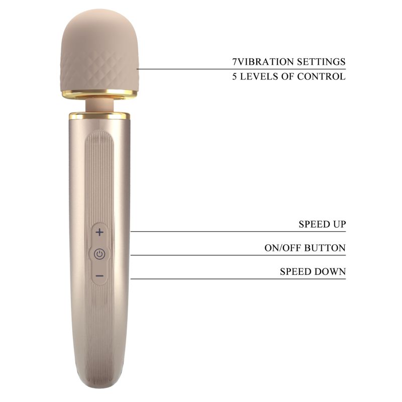 Вибромассажер микрофон PRETTY LOVE Interesting Massager Gold, 29 х 5.8 см вид 11