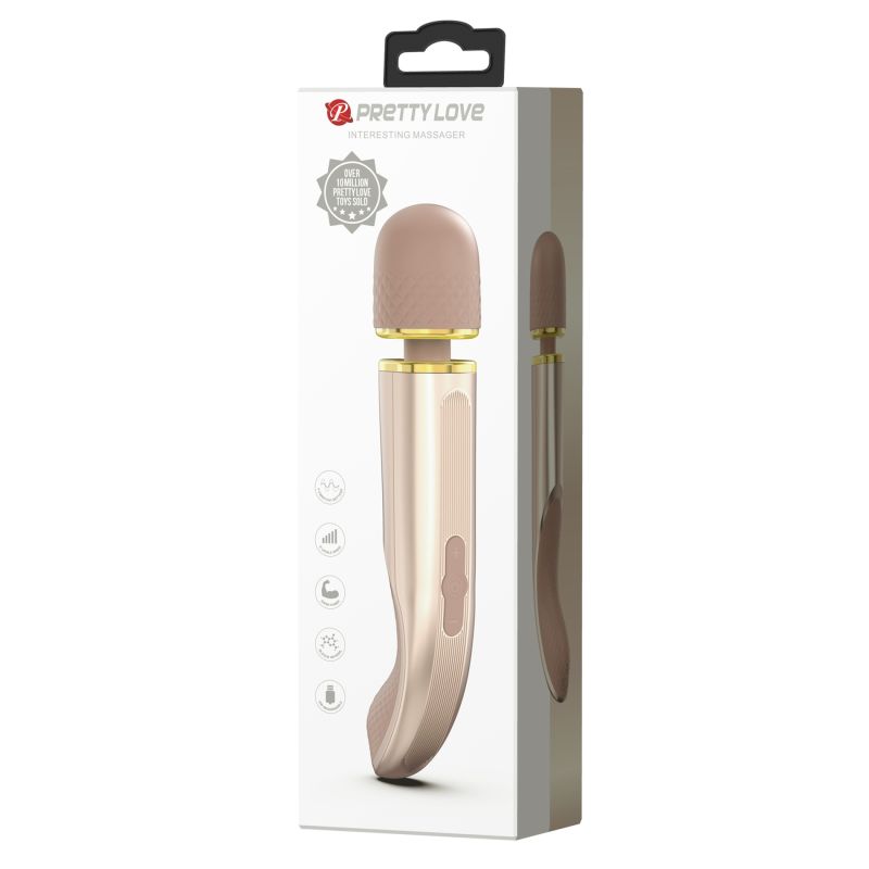 Вибромассажер микрофон PRETTY LOVE Interesting Massager Gold, 29 х 5.8 см вид 12