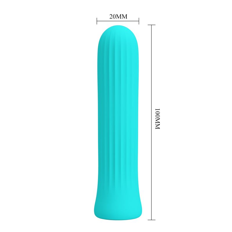 Міні-вібратор PRETTY LOVE Blanche бірюзовий, 2 х 10 см вид 6