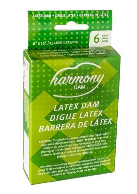 Салфетка для орального секса Harmony из латекса, 6 шт
