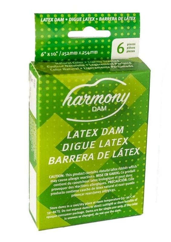 Салфетка для орального секса Harmony из латекса, 6 шт вид 2