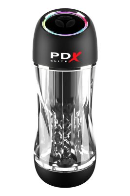 Мастурбатор Pipedream PDX Elit Viewtube Pro Clear з вібрацією та вакуумом, 23 см
