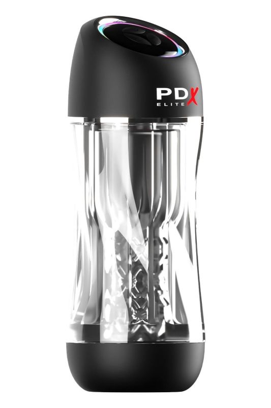 Мастурбатор Pipedream PDX Elit Viewtube Pro Clear с вибрацией и вакуумом, 23 см вид 3