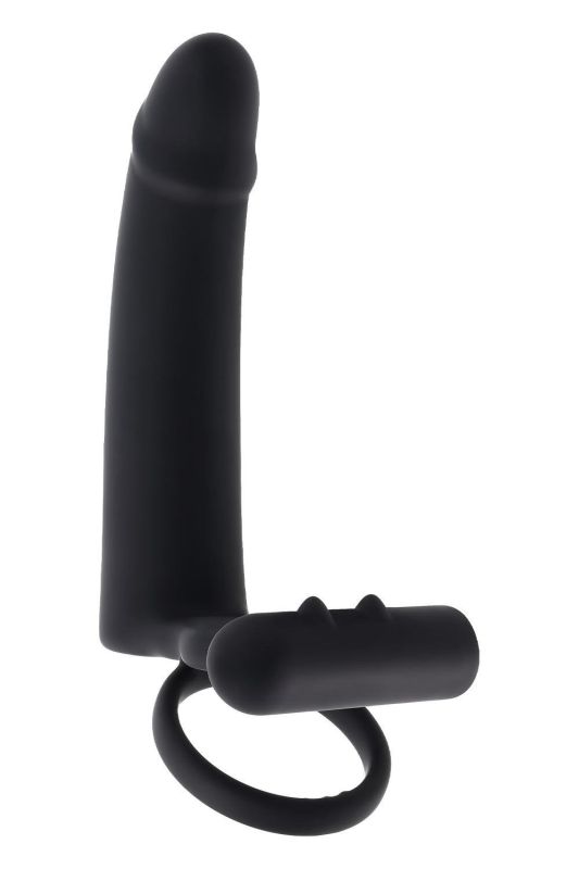 Вибратор с кольцами и вибропулей Gender X с пультом, черный, 14.6 х 3.8 см вид 5